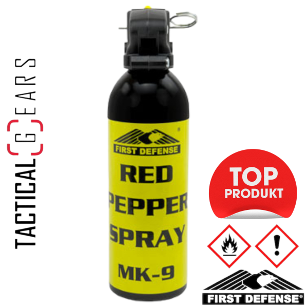 FIRST DEFENSE - RED PEPPER SPRAY - MK-9 - 400ML